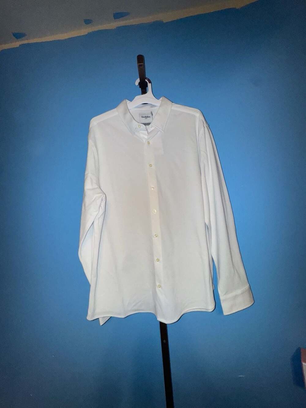 Goodfellow & Co Men's Pique Dress Shirt White Size XL